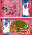 Costa Rica 1000-20000 Colones 5 Pcs Full Set  2018-2019  P-280-284  Unc  Polymer