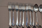 Vintage Lot Of 46 Assorted Pcs Silverplate Flatware   1847 Rogers  Comm  Oneida