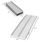 8  Folding Wheelchair Ramp Aluminum Portable Medical Mobility Threshold