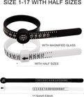 4pcs Ring Sizer Measuring Tool Kit Mandrel Finger Gauge Us 0-13 Uk A-z