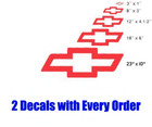 Chevy Bowtie Vinyl Decal - Rear Window Sticker Size 3  To 23  - Chevrolet