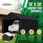 Caravan Canopy 20x10  Carport Tent Sidewalls  Black  sidewalls Only  open Box 