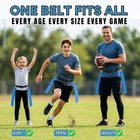 Flag Football Belt Set - Adjustable For Kids   Adults  Pop-release Flags