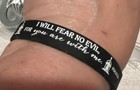Psalms 23 4 - Christian Wristband - Bible Verse Bracelet - Jesus - Black  New