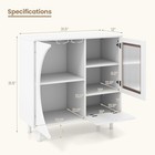 Sideboard Buffet Cabinet With Storage  Credenza Cupboard W 2-row