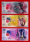 Set Of 3 Maldives Unc Notes - 5-10-20 Rufiyaa 2017-2020  P-a26-26-27 Polymer Unc