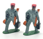 Barclay Manoil Vintage Train Porters - Lead Figures - Lot Of 4