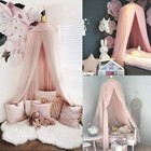 Kids Girls Bed Canopy Mosquito Net Dome Princess Round Lace Baby House Play Tent