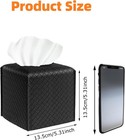 Tissue Box Cover Holder Pu Leather Square Napkin Dispenser For Bathroom  Car