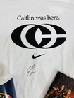 Caitlin Clark Signed Caitlin Was Here Nike Logo Sga Indiana Fever T-shirt Rare