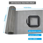 304 Stainless Steel Mesh Screen 15 7  X 47 2   20 Mesh 1mm Hole   0 3mm Sturdy