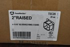 Bnib 25 Southwire 72c25 4-11 16  Square Device Ring 2  Raised 2 Gang Garvin