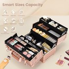 Makeup Case Extra Large Makeup Train Case 12 6 Inch Makeup Box Organizer Prof   