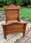 Craftsman Eastlake Salesman Sample Of Oak Bed  Doll Bed Extraordinaire