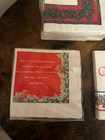 Vtg Christmas Paper Napkins Lot Of 3 Gibson    American Greeting New