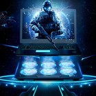 6 Fan Usb Cooler Laptop Cooling Pad Stand Quiet Led Light Radiator Pc Notebook 