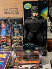 Vintage Batman Collectors Lot  Figures  Diecast  Cards  Clock  Game  Thermos