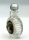 Antique 1800s Victorian Souvenir Pressed Glass Perfume Scent Bottle W Photograph