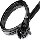  24  Inch  10 - 20 Pack Black Cable Zip Ties Heavy Duty Uv Resistant Nylon 66 Ul