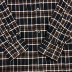 Roundtree yorke Men Plaid Portuguese Flannel Shirt Soft Cotton  Dark S Nwt