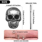 12pcs Skull Rivets Buttons Skeleton Stud Goth Mental Conchos Pins For Leather   