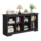 6-8 Cube Storage Horizontal Bookshelf Bookcase Shelf Organizer For Home Office