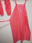 Shiny Red Pvc Vinyl Plastic Apron And Arm Covers Set Waterproof