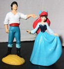 Lot Of 4 Disney The Little Mermaid Pvc Figures Toys Cake Toppers Ariel Eric
