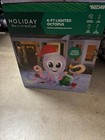 6ft Rainbow Light Up Octopus Christmas Airblown Inflatable Gemmy Holiday New