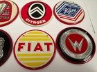 Lot Of 26 Wheaties Metal Car Emblem Badge 1950s Royce Vw Bentley Mg Nash Opel