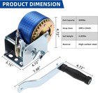 Hand Winch 600 Lbs Hand Crank Strap Gear Winch Polyester Strap Atv Boat Trailer