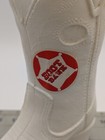 Plastic White Cowboy Boot Bank 9 Inch With Stopper