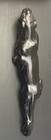 Vintage 1950s Mcm Black Panther Figurine 12  Stalking Ceramic Redware Japan