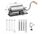 Sausage Stuffer - Stainless Steel Homemade Manual Sausage Maker 2 5 Lbs