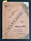 1894 Antique Victorian Baby Carriage Catalog Baltimore Md Wagon Toy Prices 