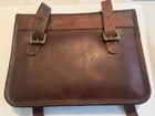 Satchel Leather Men Shoulder Messenger Rare Genuine Vintage Laptop Travel Brown