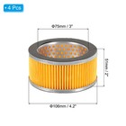 4pcs 4 2x2 Inch Air Compressor Intake Paper Filter Elements Replacement Yellow