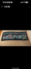 Vintage Wwii Era  Velvet Japan Wall Tapestry Mount Fuji   Geisha hand Painted 