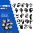 7-blade Replacement Shaver Heads For Bald Head   Face 2-pack