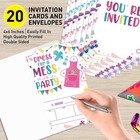 Painting Birthday Invitations Girl With Envelopes  Invites For Girls Birthday   