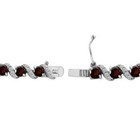 Round Cut 10 50ct Red Ruby   Diamond Women s Tennis Bracelet 925 Sterling Silver