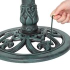 Vingli Wild Bird Bath Patina Pedestal Birdbaths Antique Sculpture Weather Resist