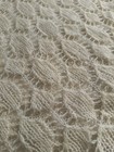 Crochet Knit Afghan Throw Blanket Lap Bed Chair Ivory Cottagecore - Very Soft