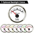 Fuel Level Gauge 52mm 2-1 16 7 Backlight Colors 0 White Face With Chrome Ring