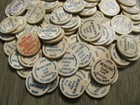Large Excel Wooden Nickel Token Lot - Over 100 Excel Wooden Nickel Coins - Nice 