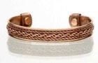 2 Pack Pure Copper Magnetic Bracelet Arthritis Pain Therapy Cuff  Twist Chain