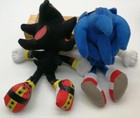 2pc Set  8  Sonic   Shadow The Hedgehog Plush Doll Key Chain Coin Bag Clip Nwt