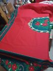 Christmas Holiday Table Cloth Oblong 60x84 Excellent Condition 