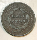 1828 13 Stars Half Cent Nice Original Fine Choice Planchet Chrc