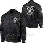 Oakland Raiders Black Varsity Jacket Back Patch Vintage Style Bomber Jacket